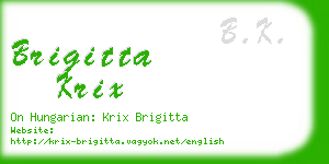 brigitta krix business card